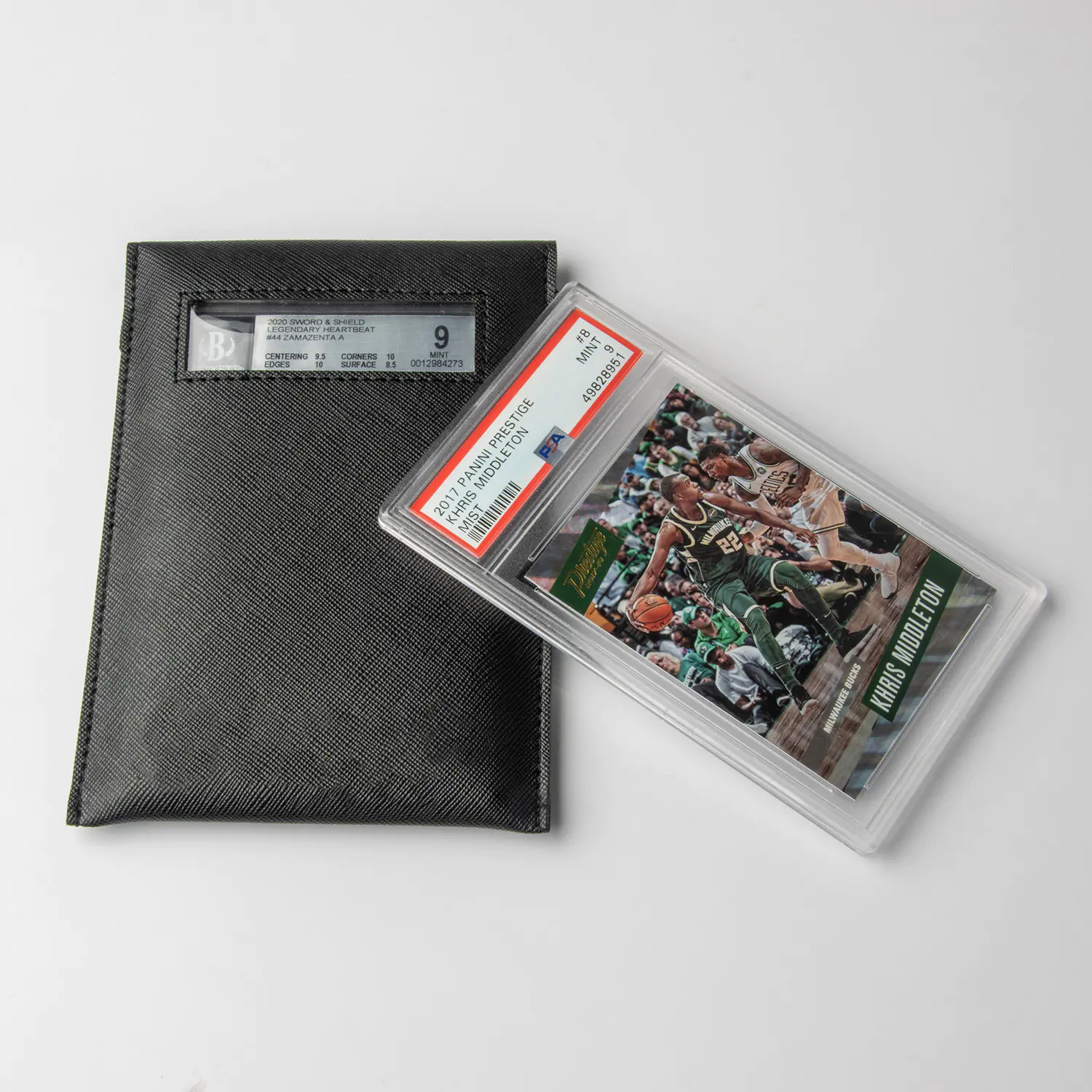 حقائب بطاقة جلدية متدرجة PSA مع بطاقة PSA BGS SGC BVG NBA NFL MLB المتدرجة