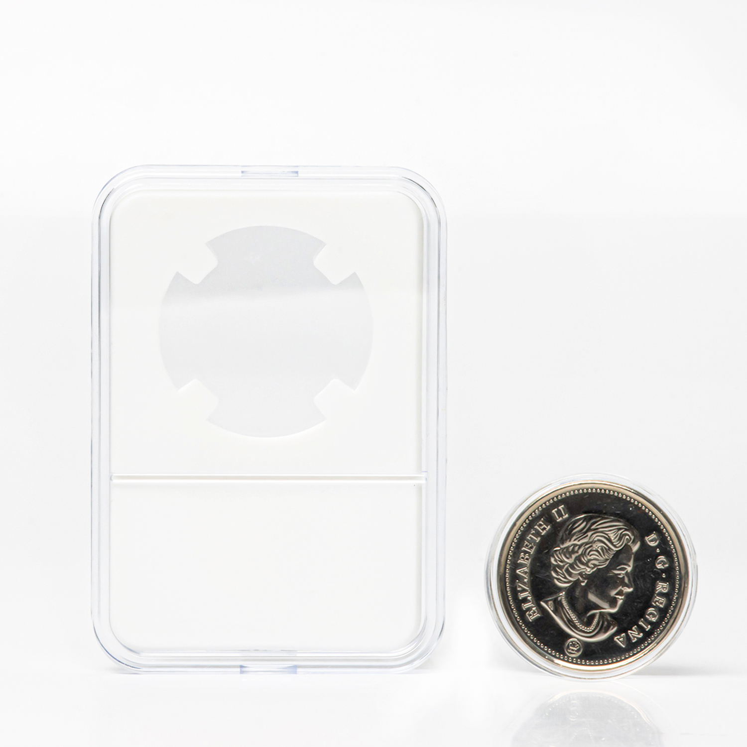 플라스틱 저장 명확한 동전 전시 석판 홀더