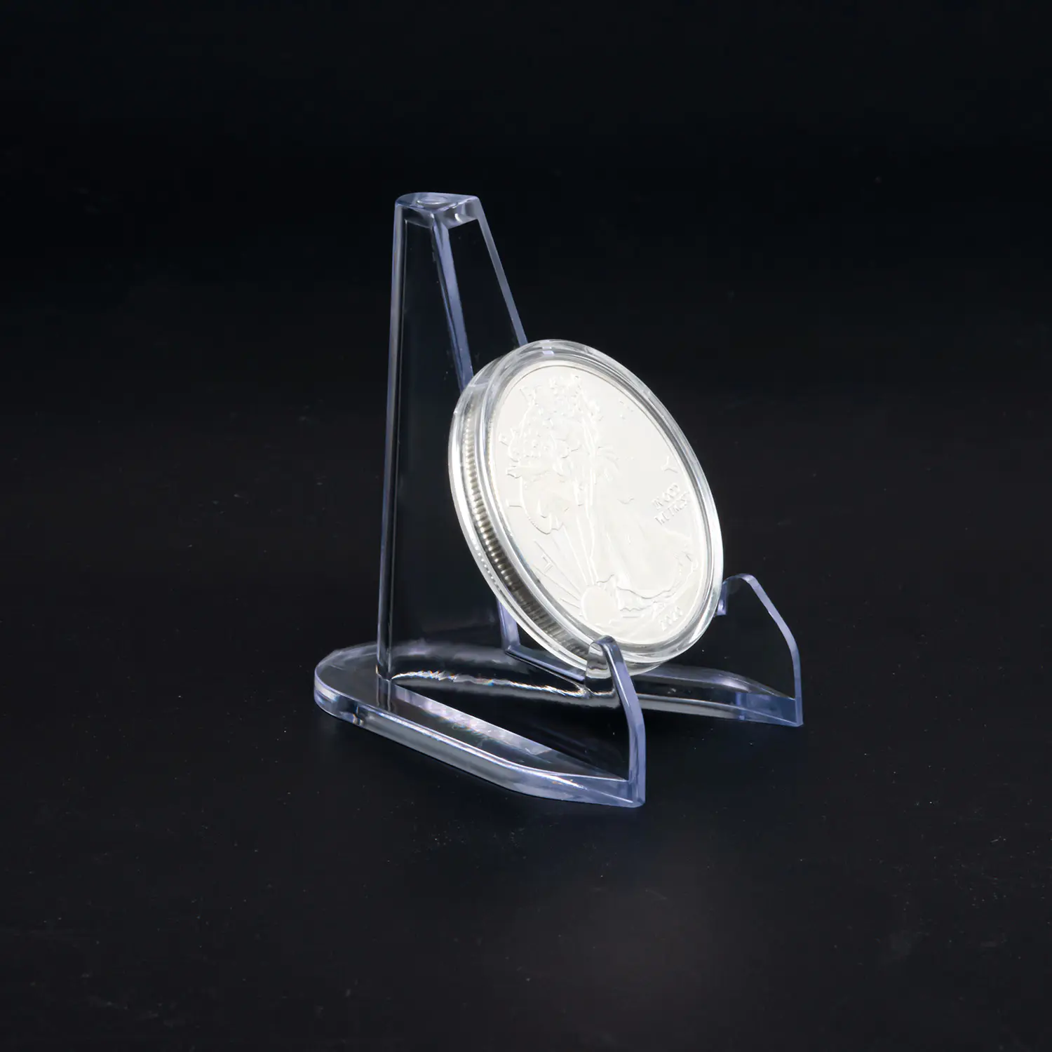 Coin Plastic Stands Coin Mini Plastic Coin Vitrine