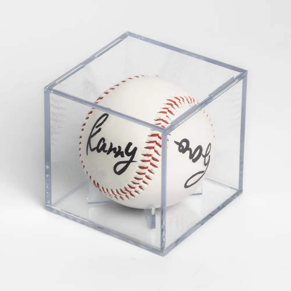 Vitrine de baseball Cube acrylique Baseball Holder Square Memorabilia Display Storage Box Sports Baseball Display Case