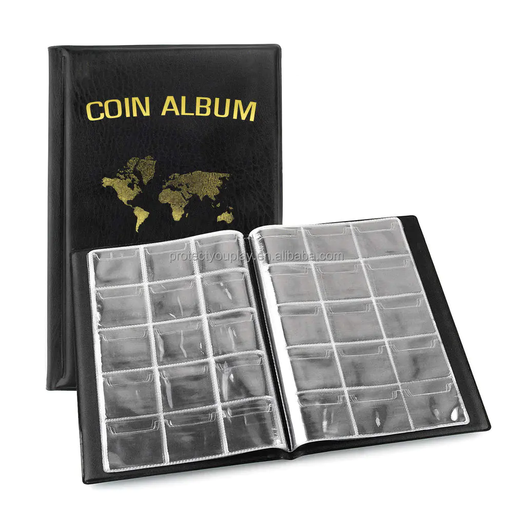 Coin Album for Coin Collection Book Penny Collecting Book Display Storage Case Souvenir Coins Collection Holder Binder