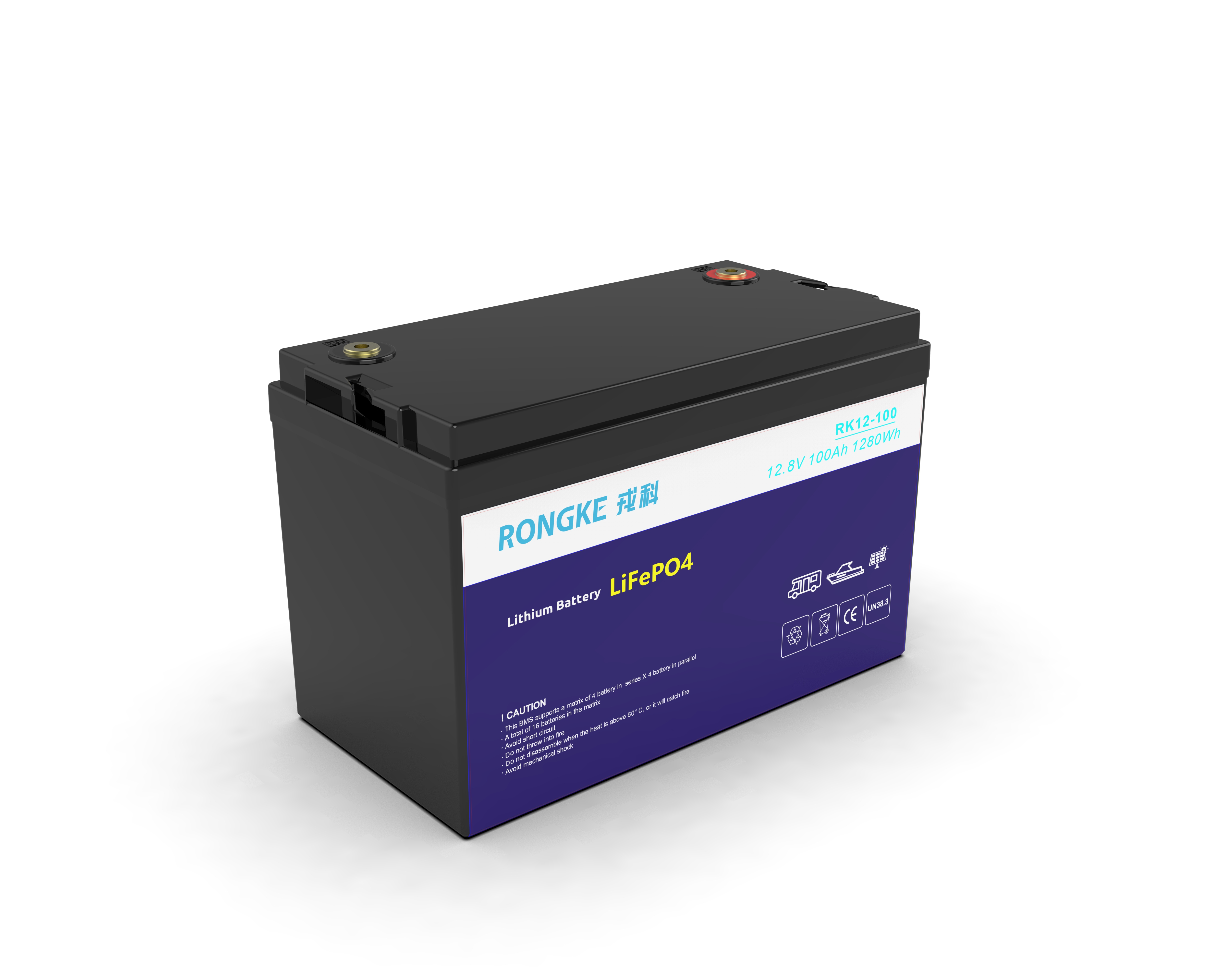  12V 100AH RV Batteries With Lithium lron Phosphate Technology Perfect to Replace Lead-Acid Battery  