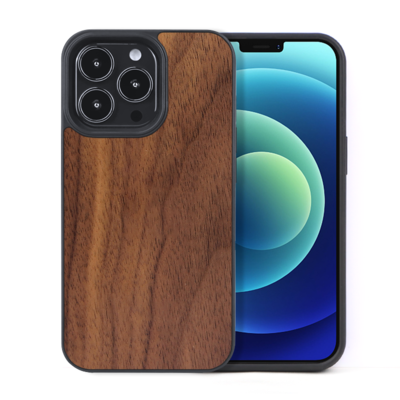 3D KNIGHT Walnut Wood Iphone Case Thick TPU Bumper With Microfiber New 2021 Mobile Phone Case Custom LOGO