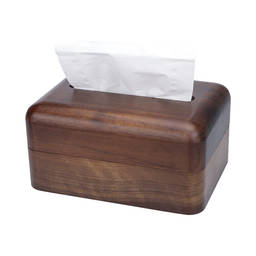 North American walnut tissue box