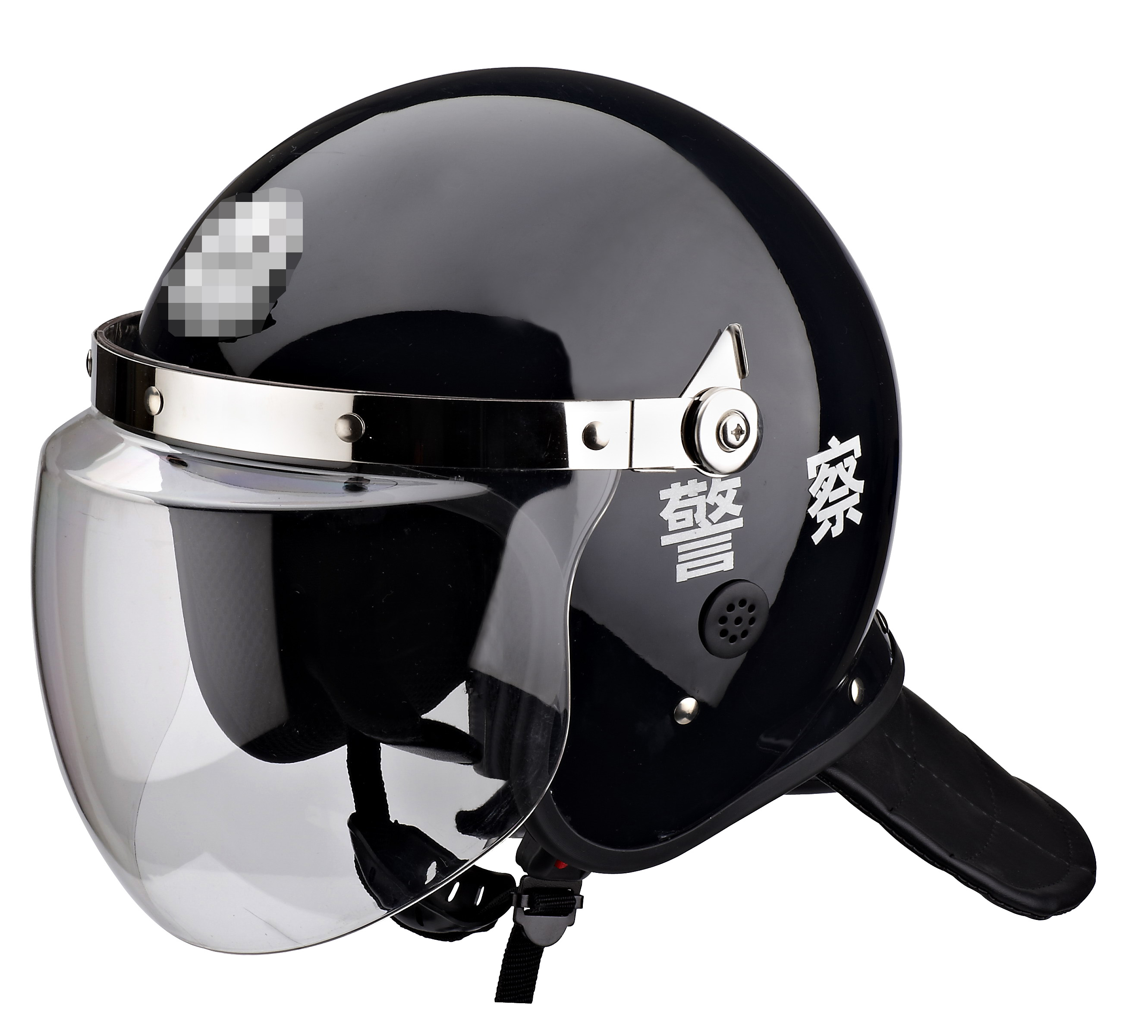 Anti Riot Helmet with Artificial Leather Neck Protector