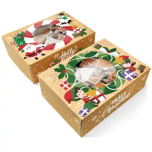 Cajas de panadería navideñas