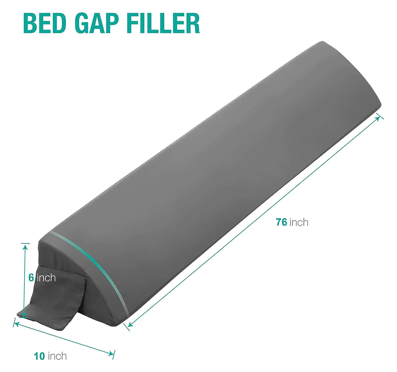 King Size Bed Wedge Pillow Gap Filler/Headboard Pillow/Mattress Wedge