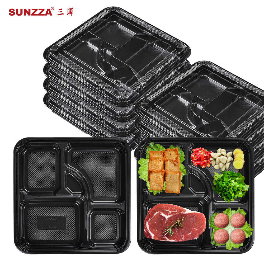 disposable plastic container for food
