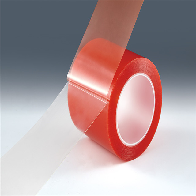Double sided film tape with red liner