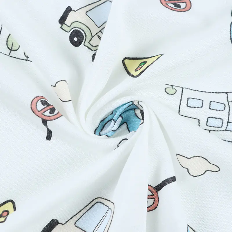 BAMBOO COTTON 32'S 145GSM JERSEY PRINTED BABY CLOTHING BAMBOO FABRIC