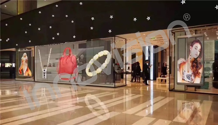 LED Transparent Display in Luxury stores