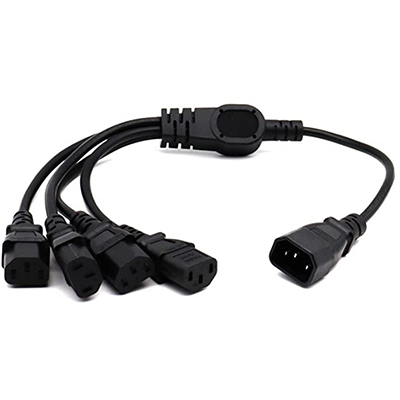IEC320 C14 To C13 PowerCord PowerCable Splitter 4 Power Adapter UL CSA Powerset?imageView2/1/w/400/h/300/q/80