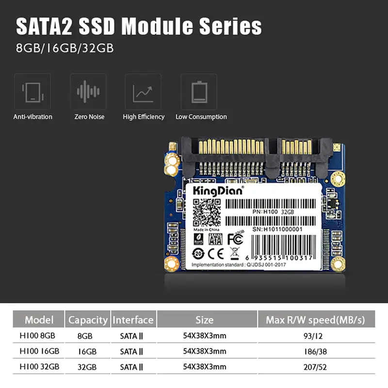 Half Slim SATA2 Series SSD